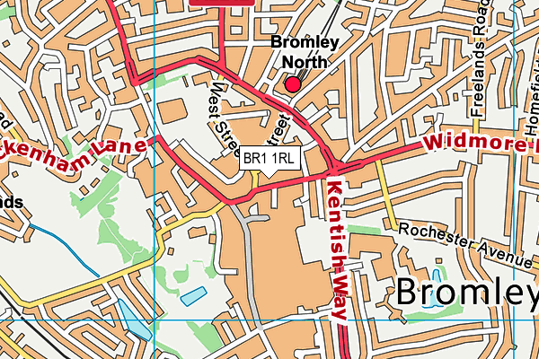 BR1 1RL map - OS VectorMap District (Ordnance Survey)