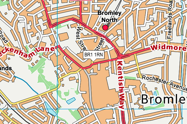 BR1 1RN map - OS VectorMap District (Ordnance Survey)