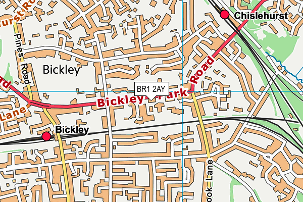 BR1 2AY map - OS VectorMap District (Ordnance Survey)