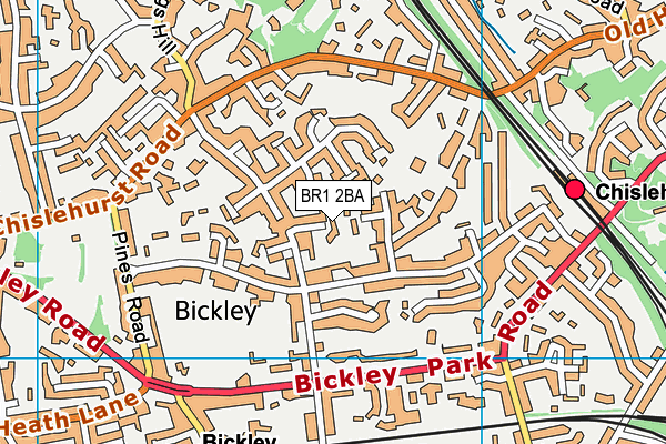 BR1 2BA map - OS VectorMap District (Ordnance Survey)