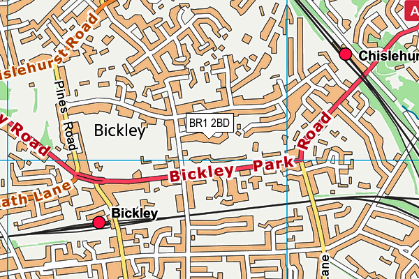 BR1 2BD map - OS VectorMap District (Ordnance Survey)