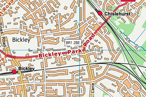 BR1 2BE map - OS VectorMap District (Ordnance Survey)