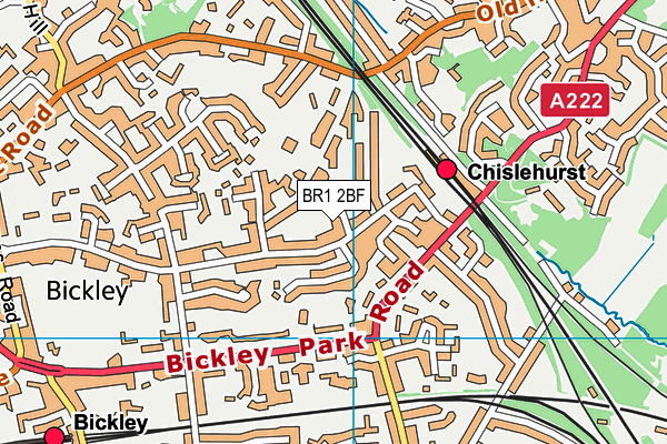 BR1 2BF map - OS VectorMap District (Ordnance Survey)