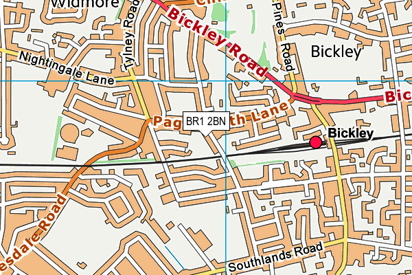 BR1 2BN map - OS VectorMap District (Ordnance Survey)