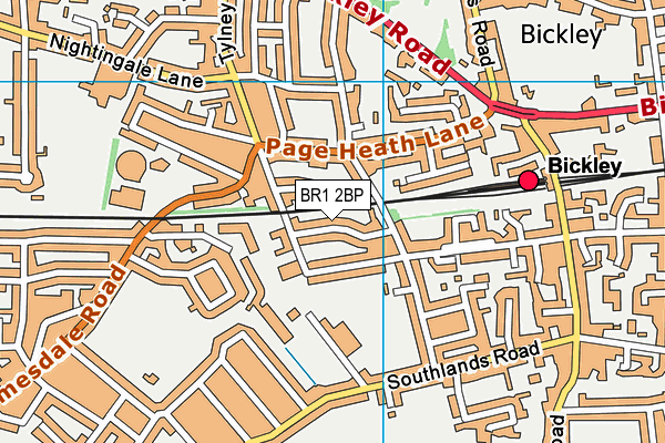 BR1 2BP map - OS VectorMap District (Ordnance Survey)