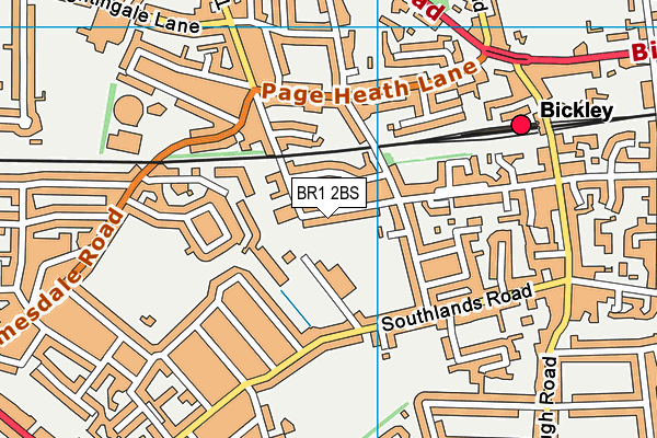 BR1 2BS map - OS VectorMap District (Ordnance Survey)