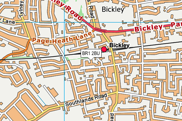 BR1 2BU map - OS VectorMap District (Ordnance Survey)