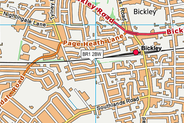 BR1 2BW map - OS VectorMap District (Ordnance Survey)