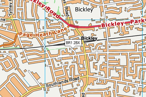 BR1 2BX map - OS VectorMap District (Ordnance Survey)