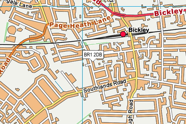 BR1 2DB map - OS VectorMap District (Ordnance Survey)