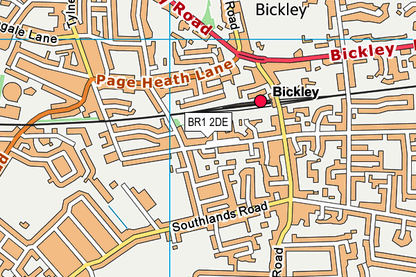 BR1 2DE map - OS VectorMap District (Ordnance Survey)