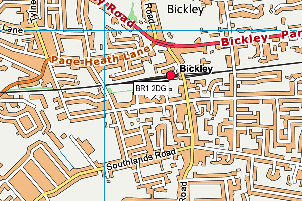 BR1 2DG map - OS VectorMap District (Ordnance Survey)