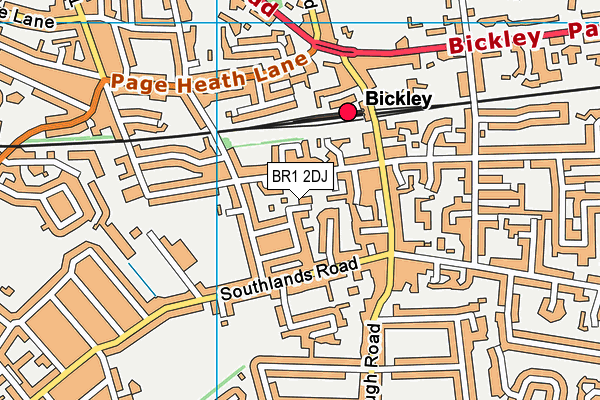 BR1 2DJ map - OS VectorMap District (Ordnance Survey)