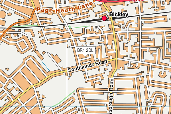 BR1 2DL map - OS VectorMap District (Ordnance Survey)