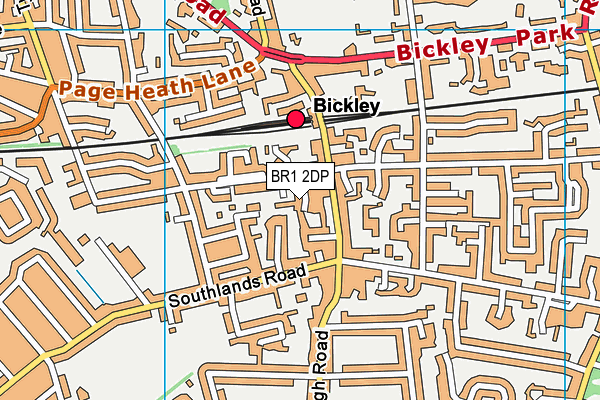 BR1 2DP map - OS VectorMap District (Ordnance Survey)