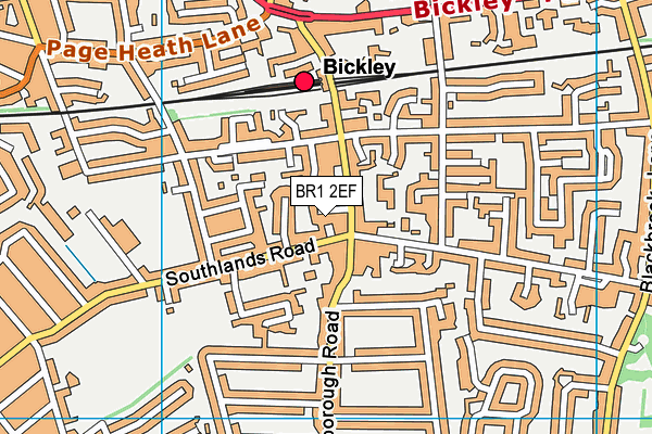 BR1 2EF map - OS VectorMap District (Ordnance Survey)