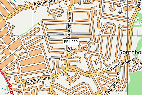 BR1 2EP map - OS VectorMap District (Ordnance Survey)