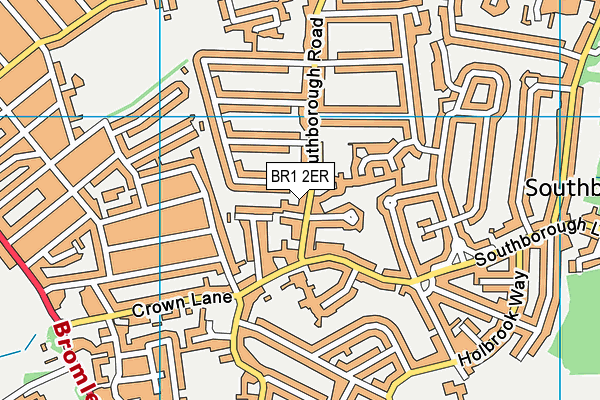 BR1 2ER map - OS VectorMap District (Ordnance Survey)