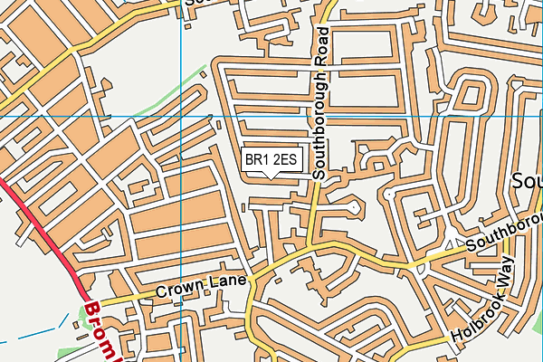 BR1 2ES map - OS VectorMap District (Ordnance Survey)