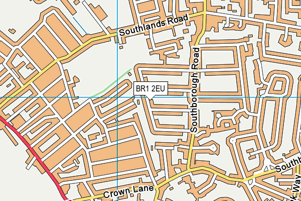 BR1 2EU map - OS VectorMap District (Ordnance Survey)