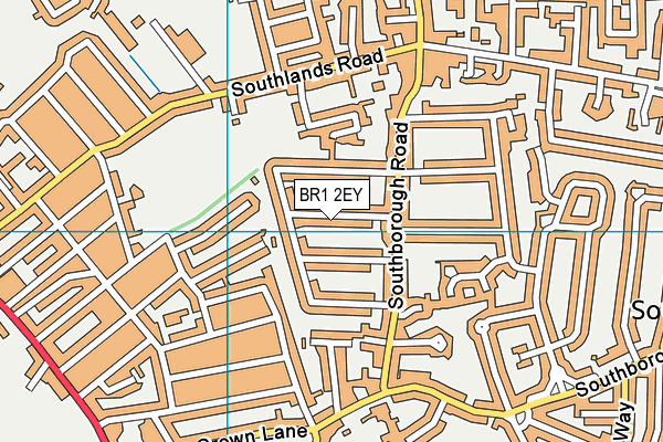 BR1 2EY map - OS VectorMap District (Ordnance Survey)