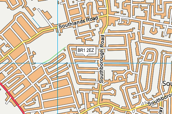 BR1 2EZ map - OS VectorMap District (Ordnance Survey)
