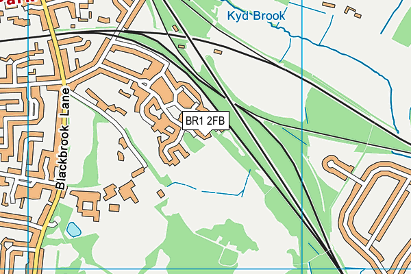 BR1 2FB map - OS VectorMap District (Ordnance Survey)