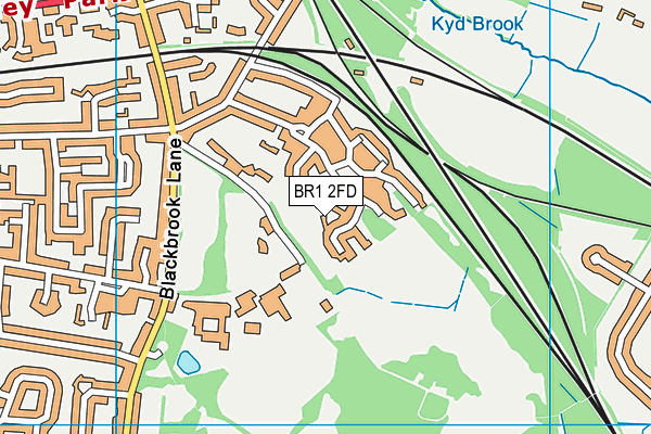 BR1 2FD map - OS VectorMap District (Ordnance Survey)