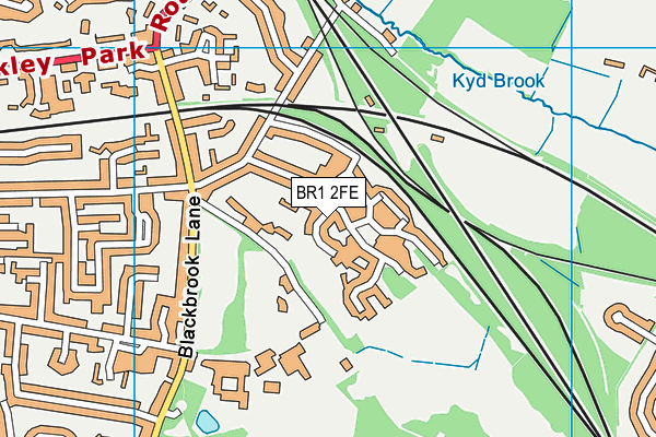 BR1 2FE map - OS VectorMap District (Ordnance Survey)