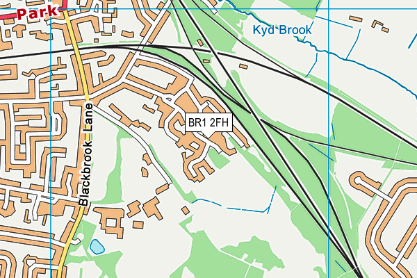 BR1 2FH map - OS VectorMap District (Ordnance Survey)