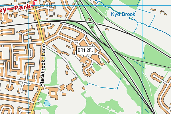 BR1 2FJ map - OS VectorMap District (Ordnance Survey)