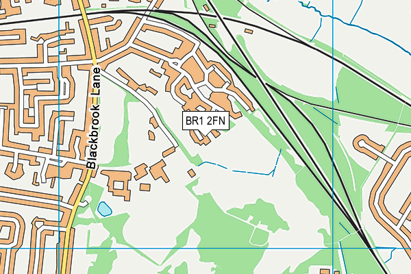 BR1 2FN map - OS VectorMap District (Ordnance Survey)