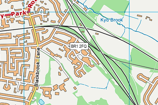 BR1 2FQ map - OS VectorMap District (Ordnance Survey)