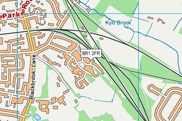 BR1 2FR map - OS VectorMap District (Ordnance Survey)