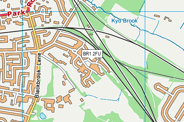 BR1 2FU map - OS VectorMap District (Ordnance Survey)
