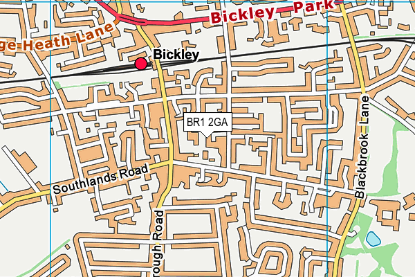 BR1 2GA map - OS VectorMap District (Ordnance Survey)