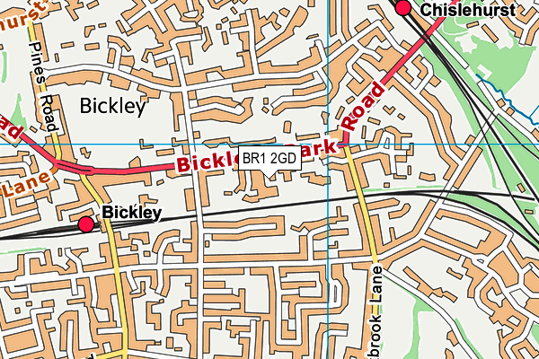 BR1 2GD map - OS VectorMap District (Ordnance Survey)