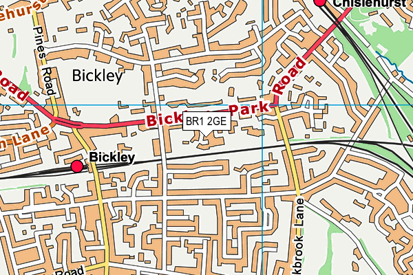 BR1 2GE map - OS VectorMap District (Ordnance Survey)