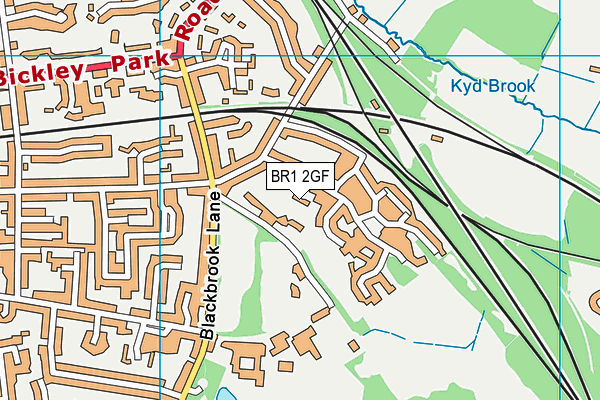 BR1 2GF map - OS VectorMap District (Ordnance Survey)