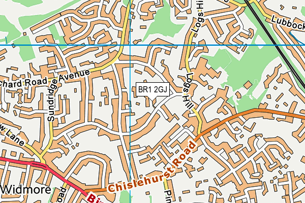 BR1 2GJ map - OS VectorMap District (Ordnance Survey)