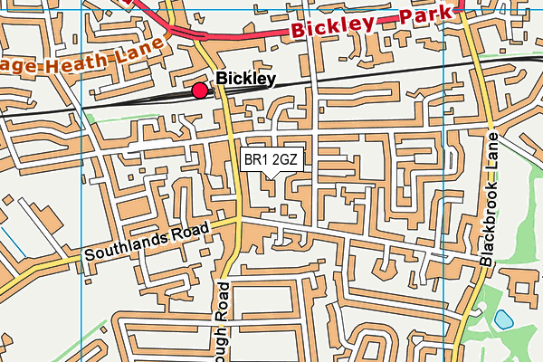 BR1 2GZ map - OS VectorMap District (Ordnance Survey)