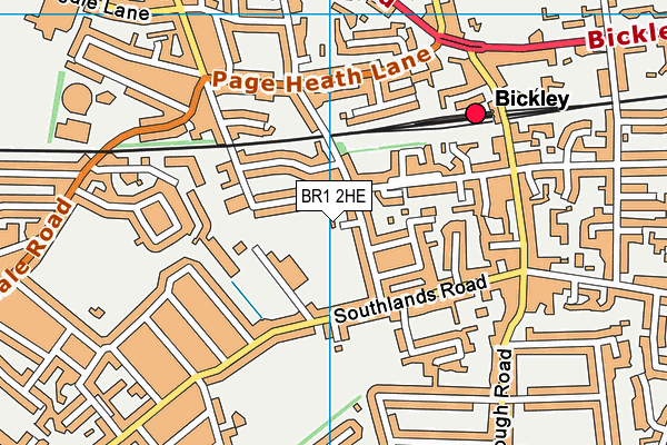 BR1 2HE map - OS VectorMap District (Ordnance Survey)