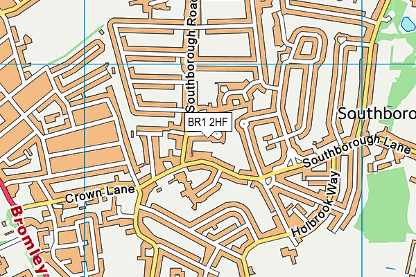 BR1 2HF map - OS VectorMap District (Ordnance Survey)