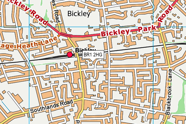 BR1 2HG map - OS VectorMap District (Ordnance Survey)