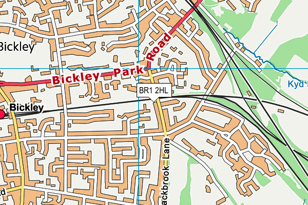 BR1 2HL map - OS VectorMap District (Ordnance Survey)