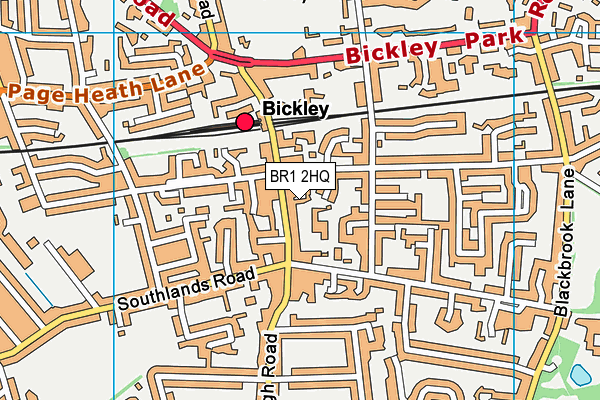 BR1 2HQ map - OS VectorMap District (Ordnance Survey)