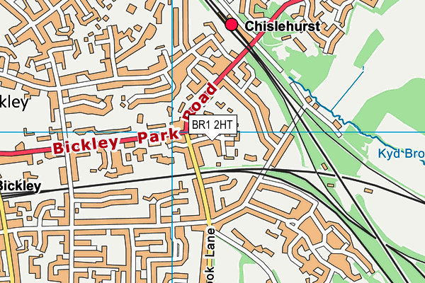 BR1 2HT map - OS VectorMap District (Ordnance Survey)