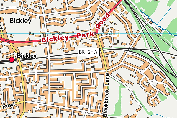 BR1 2HW map - OS VectorMap District (Ordnance Survey)