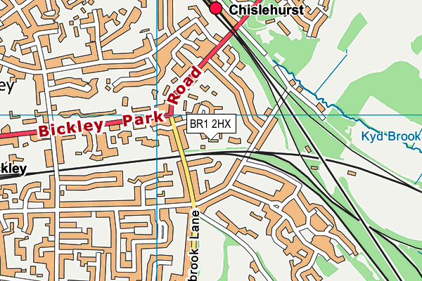 BR1 2HX map - OS VectorMap District (Ordnance Survey)