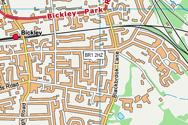 BR1 2HZ map - OS VectorMap District (Ordnance Survey)